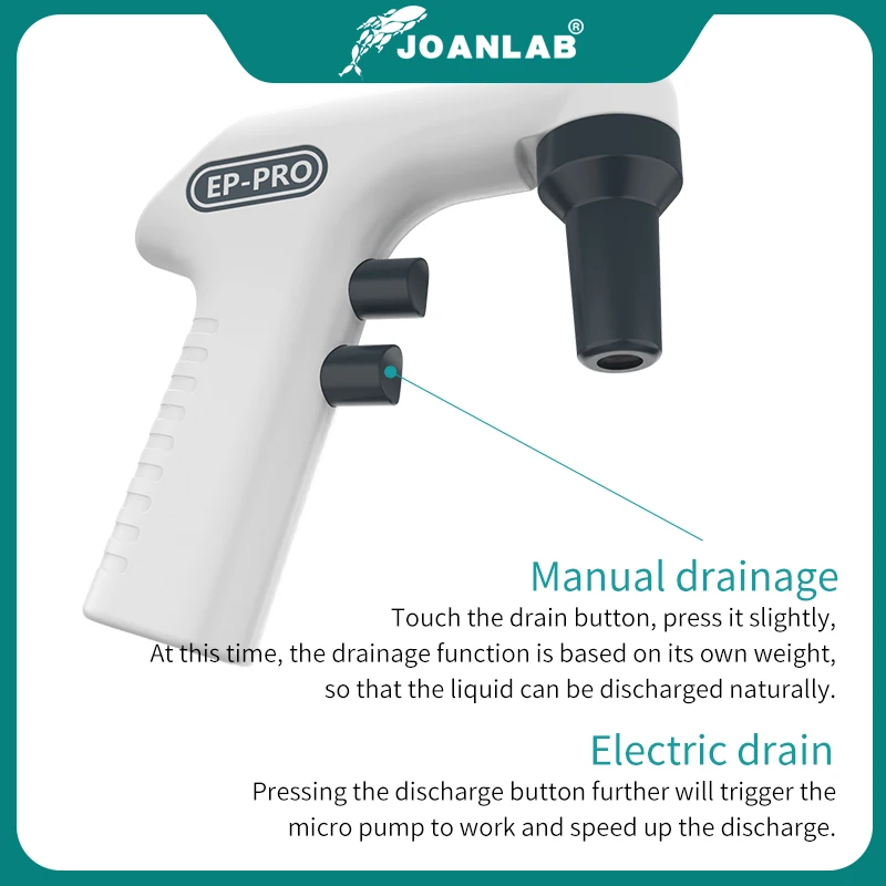 JOANLAB contrôleur de Pipette électrique grand Volume équipement de laboratoire de Pipette automatique pompe de Pipette électronique 110v à 220v