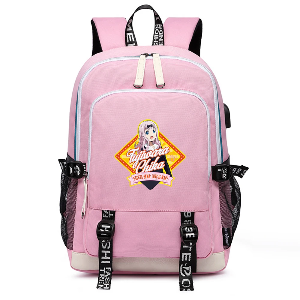 

Anime Kaguya-Sama: Love is War Large Students School Bag Cartoon Women Backpack Girls Bookbag Oxford USB Charging Laptop Bagpack
