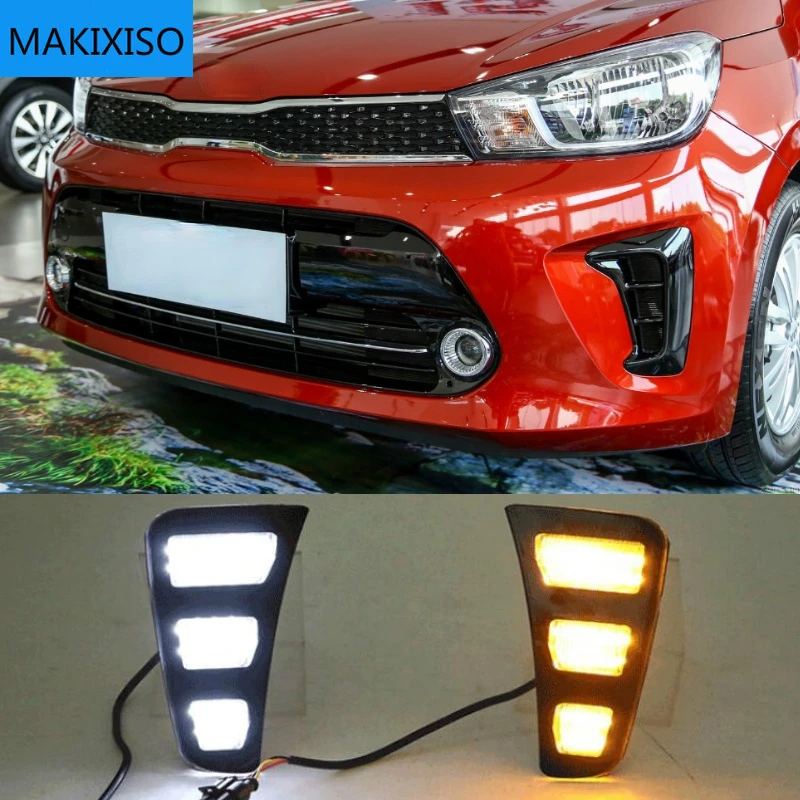 

2PCS For KIA PEGAS 2018 2019 LED DRL Daytime Running Lights Daylight Fog Lamp Decoration Signal Lamp