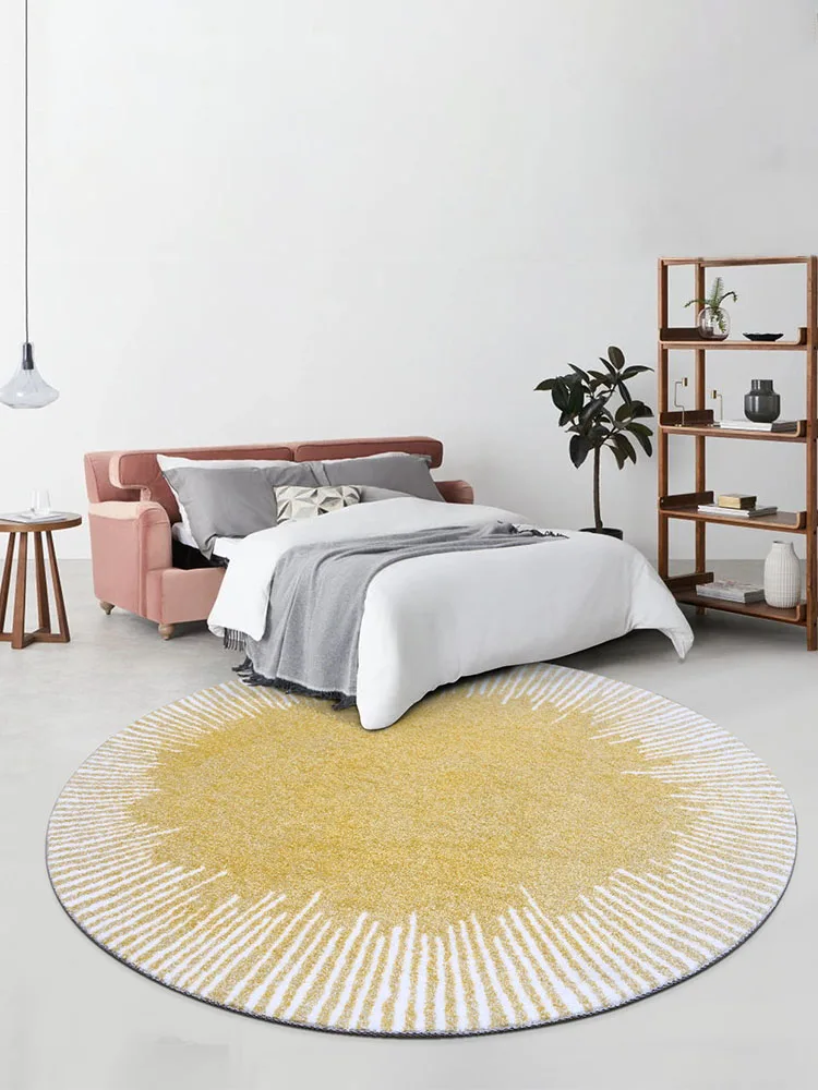 Nordic Round Carpet And Rug For Living Room Home Decor Light Luxury Sofa Blanket Modern Bedside Cushion Fresh Girls Room Mat