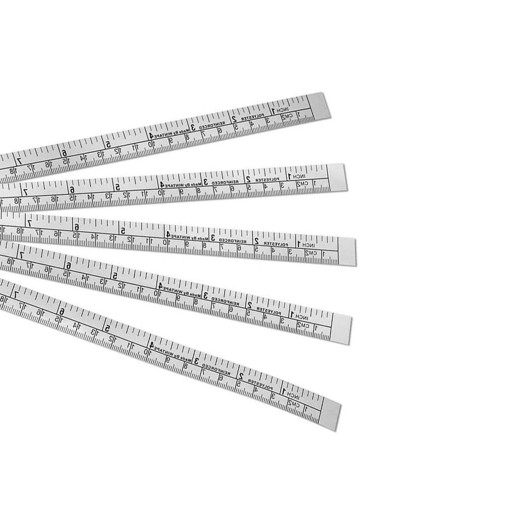 5/10pcs Self Adhesive Measure Tape Metric Inch Measure Tape Sewing Machine Sticker Tool Paper Ruler рулетка измерительная