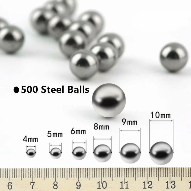 40/100PCS 4/5/6/8/9/10mm Bike Bicycle Steel Ball Bearing Replacement Slingshot Carbon Balls Stainless AMMO Steel Balls