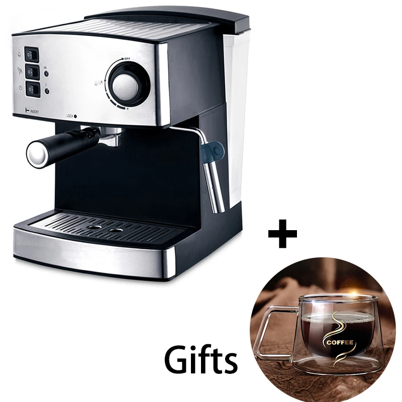 

1.5L/12 Cup Electric Drip espresso and Cappuccino Coffee Maker Machine With Milk Frother for Home Office Use Multifunctional KF8