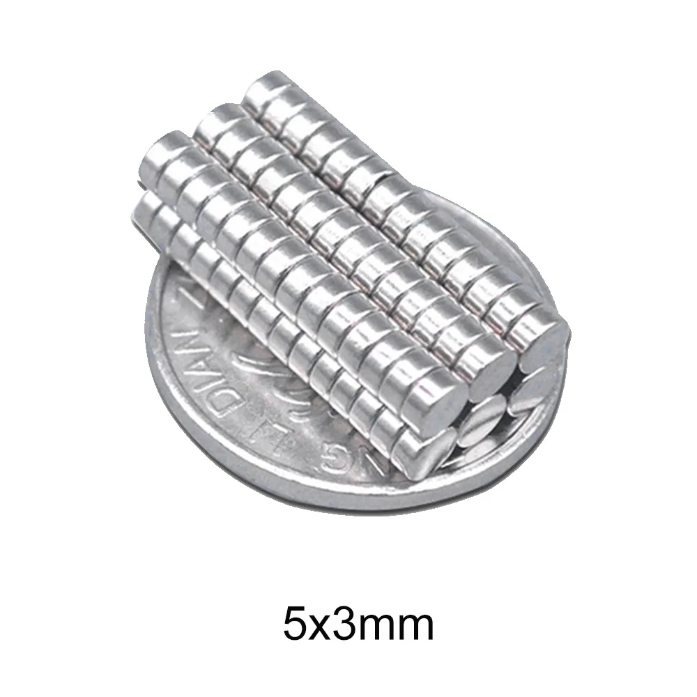 

20~1000pcs 5x3 Small Round Magnet 5mm x 3mm Neodymium Disc Magnet 5x3mm Permanent NdFeB Magnets Strong 5*3 electro magnetics