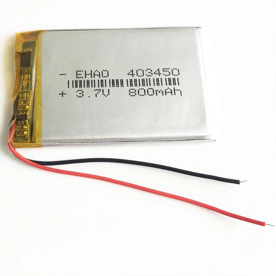 3.7V 800mAh Lithium Polymer LiPo Rechargeable Battery Cells 403450 For Mp3 DVD PAD Camera Recorder Speaker