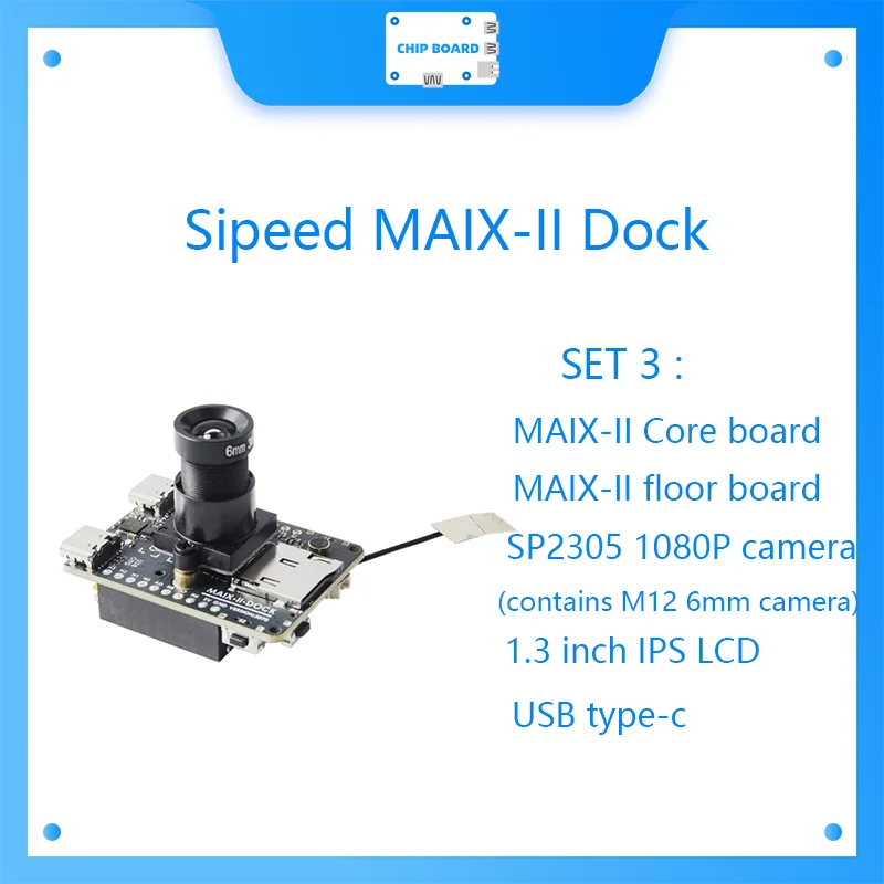 

Sipeed MAIX-II Dock is an Allwinner V831 powered AIoT vision devkit