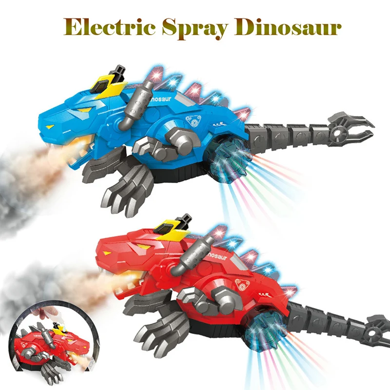 Spray Mechanical Dinosaur with Light Sound Electronic Intelligent Walking swing Cute animal Model Dancing dinosaurio Kids Toys