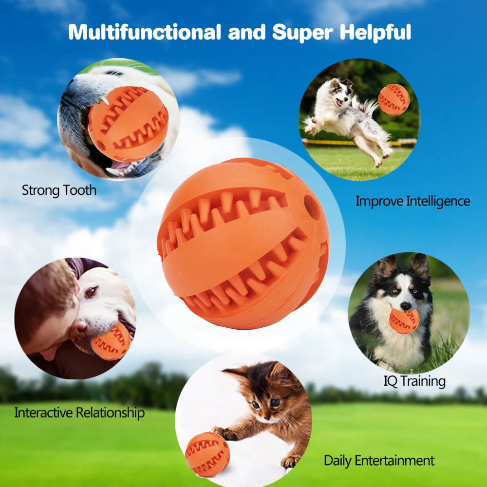 Hond Speelgoed Extra Tough Rubberen Bal Speelgoed Grappige Interactieve Elasticiteit Bal Hond Kauwen Speelgoed Voor Hond Gebitsreiniging bal Van Voedsel