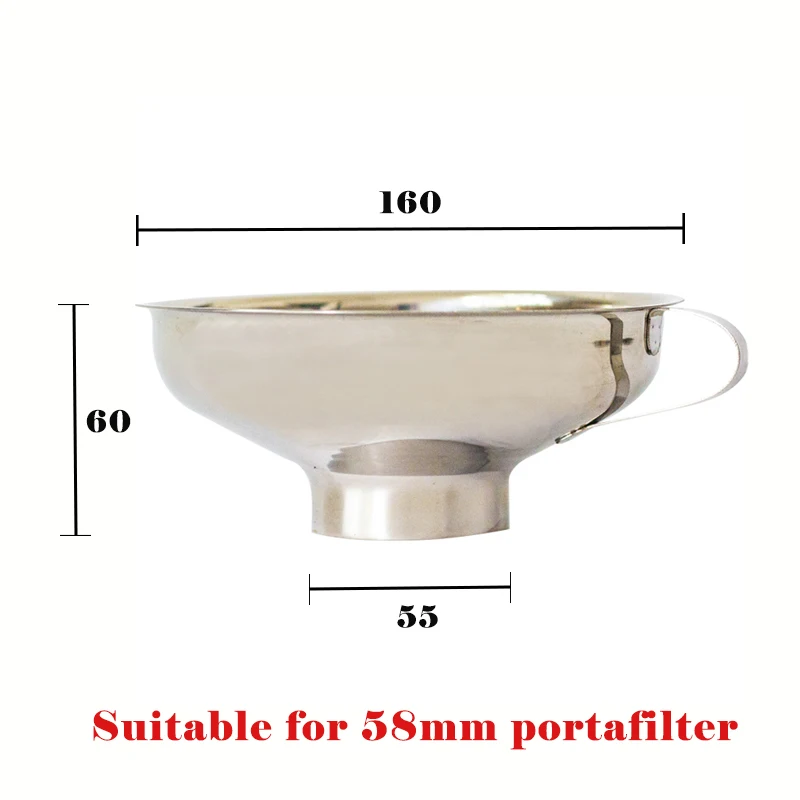 EK43 Special Intelligent Dosing Ring 304 Stainless Steel Coffee Powder Funnel Anti-fly Powder Brewing Bowl For 58mm Portafilter