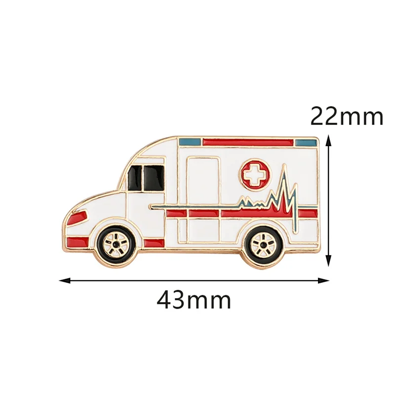 Broche d\'ambulance en émail pour hôpital, épinglettes médicales, joli badge, médecin, infirmière, école de médecine, cadeau de graduation, bijoux