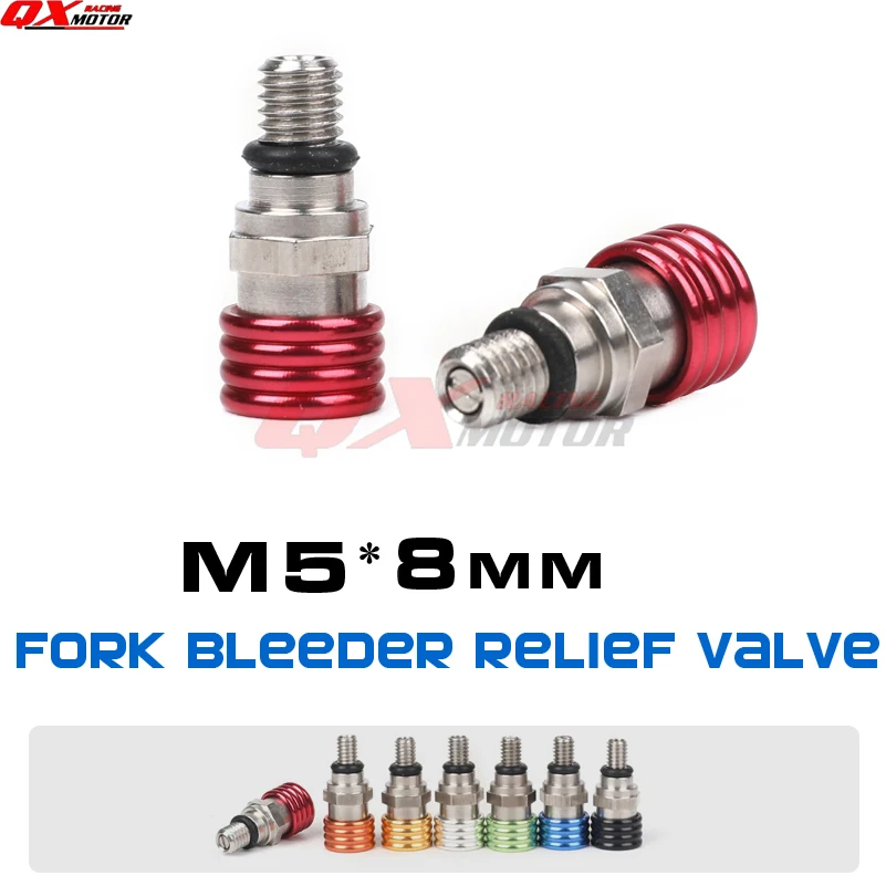 M5 Fork Air Bleeder Relief Valve For CR CRF YZ YZF WRF KLX KXF RMZ DRZ Kayo BSE Dirt Bike Motocross Enduro Supermoto Off Road