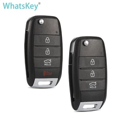 WhatsKey For KIA Sorento Cerato kia K3 K5 Carens Cerato Forte Flip Key Shell Replacement 3/4 Button Remote key Case fob housing