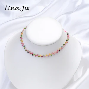 لينا جو-قلادة من الحجر الطبيعي للنساء ، التورمالين ، الفلوريت ، الجمشت ، قلادة اليد ، مجوهرات للحفلات ، الزفاف ، هدية فاخرة أعلى 5 مبيعات للهدايا التذكارية JW - رقم 4