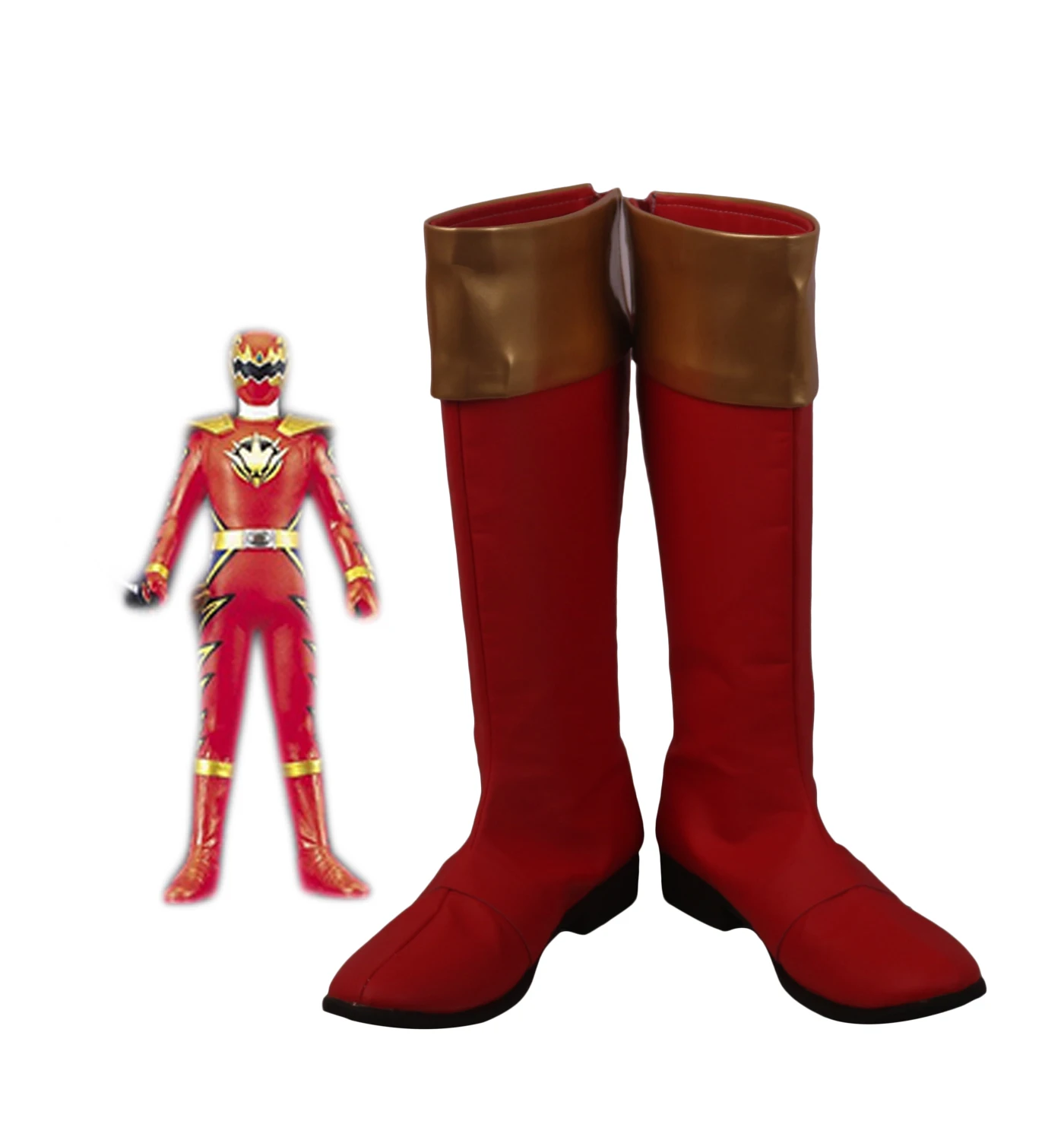 

Bakuryuu Sentai Abaranger Ryouga Hakua AbaRed Cosplay Boots Red Shoes Custom Made Any Size