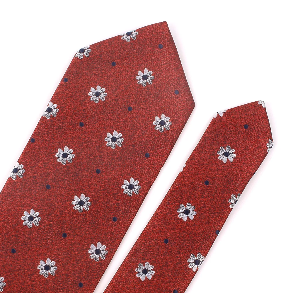 New Floral Neck Ties For Men Women Classic Jacquard Necktie for Wedding Business Suits Skinny Tie Slim Men Necktie Gravatas