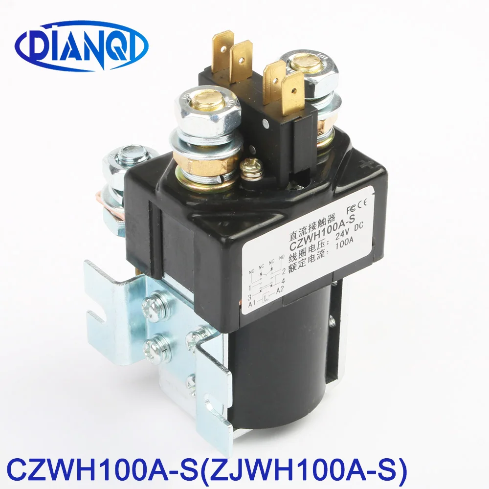 SW84-S NO+NC 12V 24V 36V 48V 60V 72V 100A DC Contactor ZJWH100A-S for motor forklift electromobile grab wehicle car winch