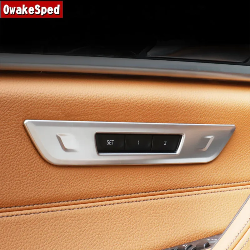 For BMW 5 Series G30 G38 2018 2019 2020 Interior Accessories Car Styling Door Seat Memory Buttons Decorative Frame Cover Trim