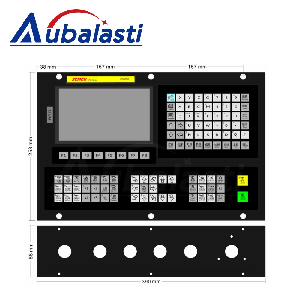 XC809D 3-6 Axis USB CNC Control System Controller 24V Support FANUC G-code Offline Milling Boring Tapping Drilling Feeding