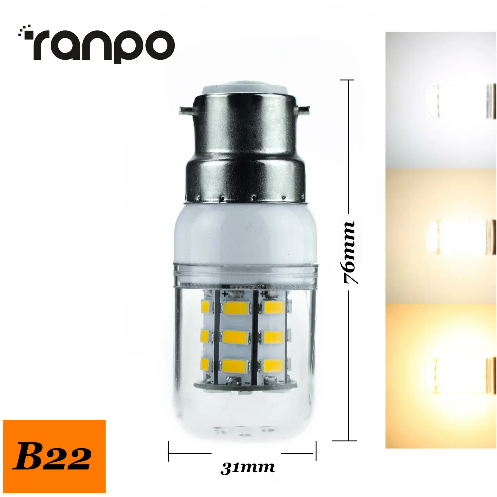 مصغرة 5730SMD LED لمبة مصباح الذرة 7 واط E27 E12 E26 E14 B22 LED ضوء الذرة لمبة للمنزل إضاءة ديكورية DC12