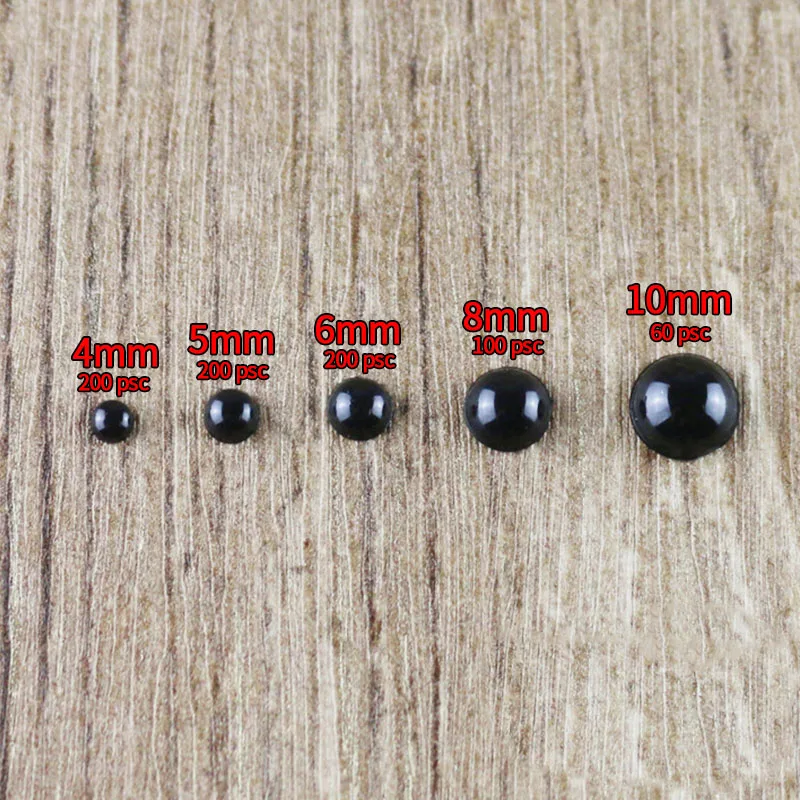 720Pecs Doll Accessories DIY Doll's Nose Eyes for Toys Plush Bear Stuffed 5 Sizes 4mm-10mm Black Bead, Our Generation Kids Gift