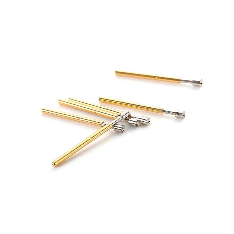 Hete Verkopende P50-serie Vernikkelde Testsonde Elektronische Veerdetectie Naald 100 Stks/zak Messing Pogo-Pinnen Voor Testtools