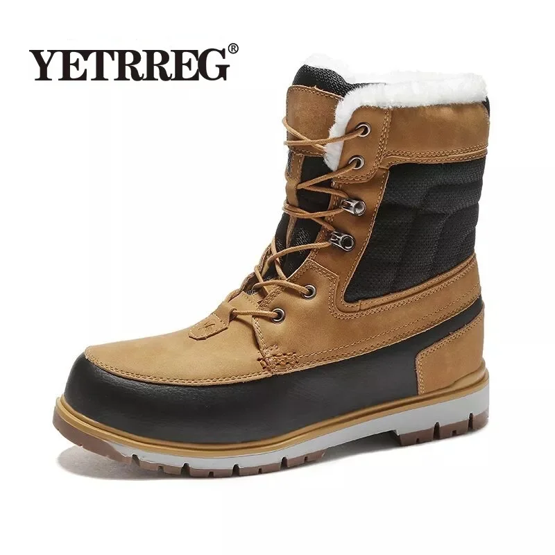 

Vancat/зимние теплые плюшевые меховые зимние ботинки, мужские ботильоны, качественные повседневные мотоциклетные ботинки, водонепроницаемые мужские ботинки, большой размер 39-47