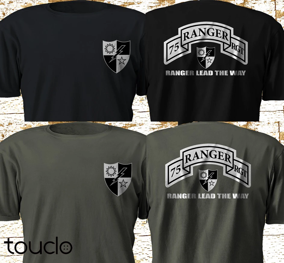 New 75th Ranger Regiment Army Rangers US Army Military Special Force S-3XL Fashion Solid Color Men T Shirt Tees