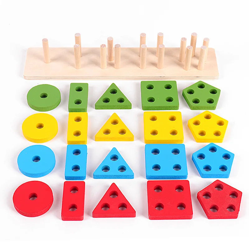 Décennie s de construction en bois Montessori, jouet d'apprentissage précoce, forme de document, planche de tri géométrique, puzzle pour enfants, cadeau