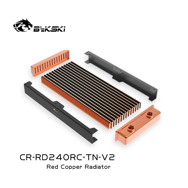 Bykski CR-RD240RC-TN-V2 Pc Cooling G1/4 Koper 240Mm Radiator Waterkoeler Rij Voor 120M 12Cm Fan 30Mm Dikke