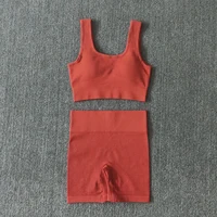 WAREBALL 2PCS Women Yoga Set Gym Set Sexy Bra Seamless Sports Shorts Workout Running Clothing Gym Wear Athletic Sport Suit - Image 6