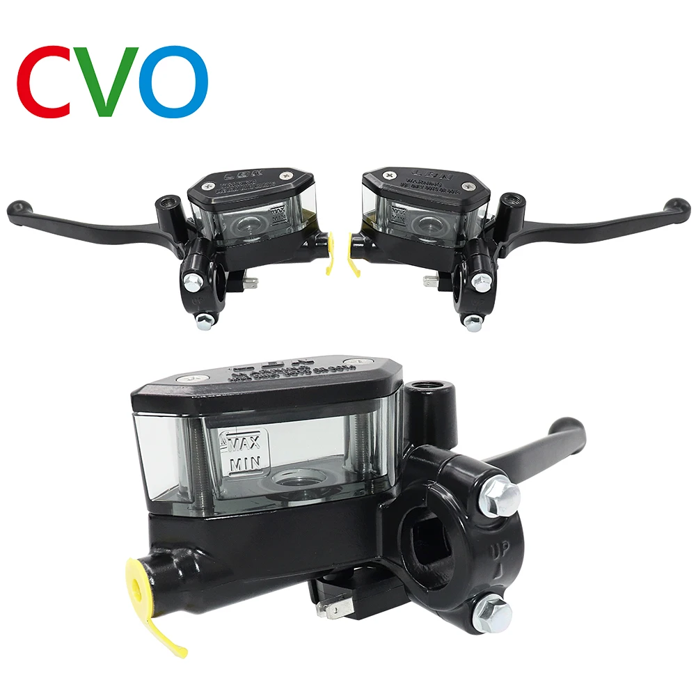 CVO 7/8 22cm Motorcycle Handlebar Lever Master Cylinder Levers Hydraulic Brake Pump Clutch Handle Reservoir Set For HONDA Yamaha