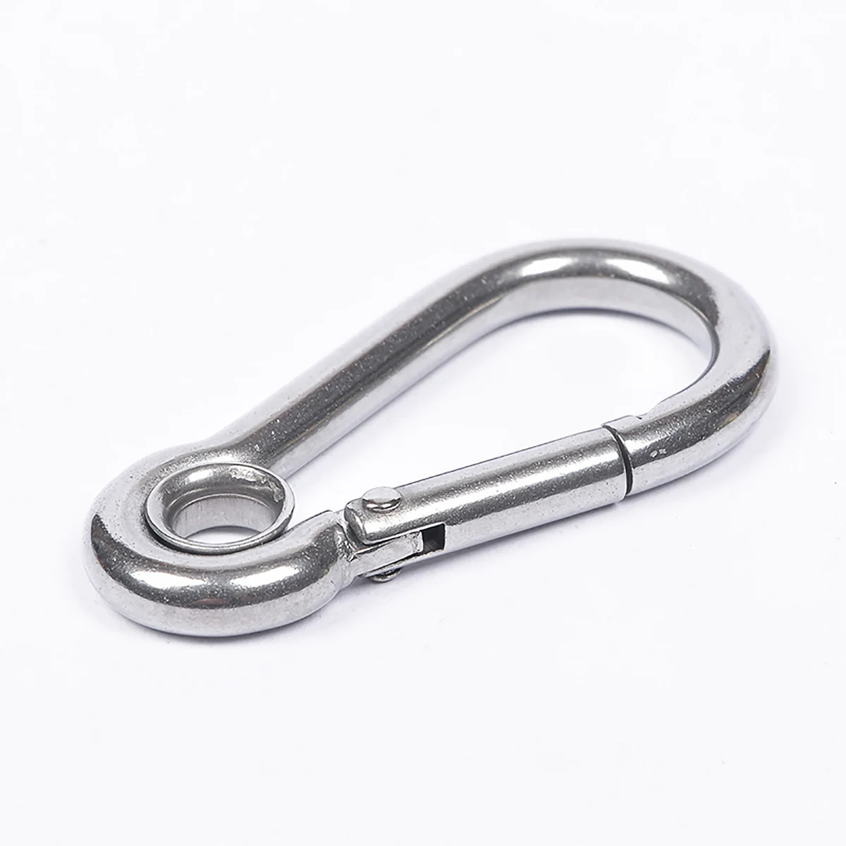 1Pcs M4 M5 M6 M7 M8 M9 M10 M11 M12 304/316สแตนเลสสตีล Carabiner Carbine Snap Hook พร้อมตาไก่ฤดูใบไม้ผลิ Buckle Key Ring
