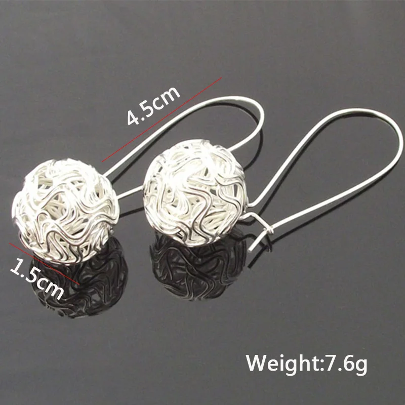 Hollow Ball Drop Earrings for Women Personality Adjustable Design Brincos Silver Color Earrings Fashion Jewelry Unusual Earrings