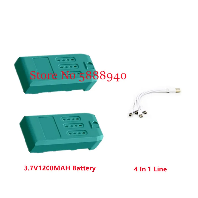 Batterie de Drone 4DRC V15 RC V15, pièces de rechange pour jouets, batterie 3.7V1200MAH/télécommande/cadre de Protection/hélice/lignes USB