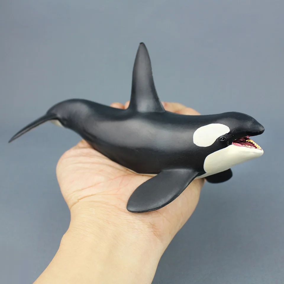 Simulation Sea World Animal Solid Figures Simulation Realistic Small Killer Whale Models Children Cognitive Whale Toys Gift