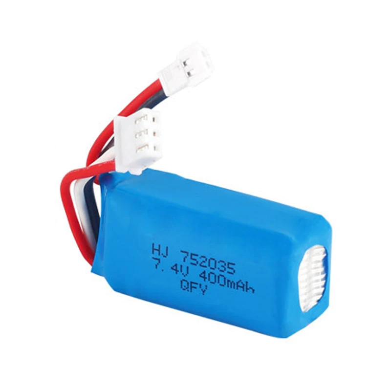 Batteria lipo 7.4V 400mAh2S per rc DM007 aeroplano Quadcopter Drone elicottero giocattolo parti 7.4V batteria di alta qualità SM/JST/XH2.54