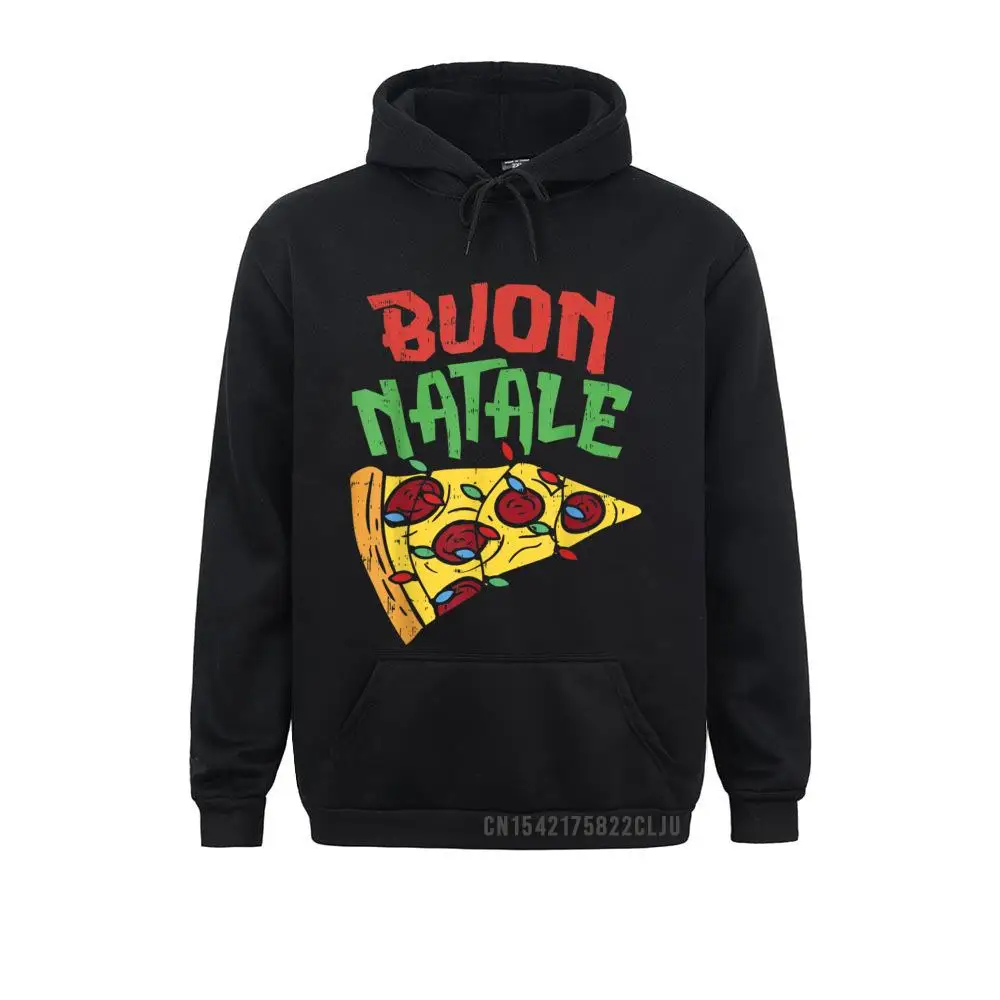 

Buon Natale Pizza Hoody Funny Italian Christmas Lights Gift Warm Hoodies Printed On Father Day Men Sweatshirts Funky Clothes