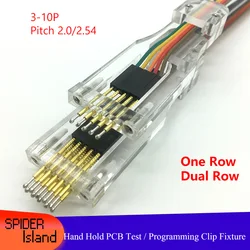 Nagrywanie klip testowy programowanie pobierz nagrywanie prasa ręczna PCB Test inspekcja oprzyrządowanie JTAG 2-8pin 2.54mm /2.0mm/1.27 Hand Hold