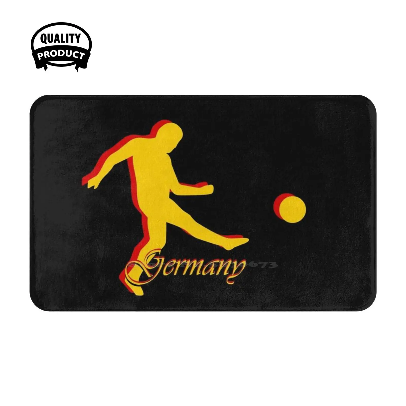 German Soccer Player Flag Of Germany Colors Soft Cushion Home Carpet Door Mat Car Rug Soccer Player German Flag Soccer Ball