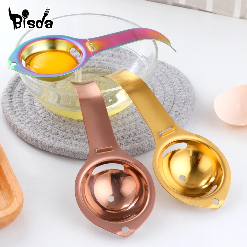 

1/10Pcs Stainless Steel Egg Yolk Separator Kitchen Utensils Egg White Divider Handle Extractor Filter Strainer Tool Cook Gadget