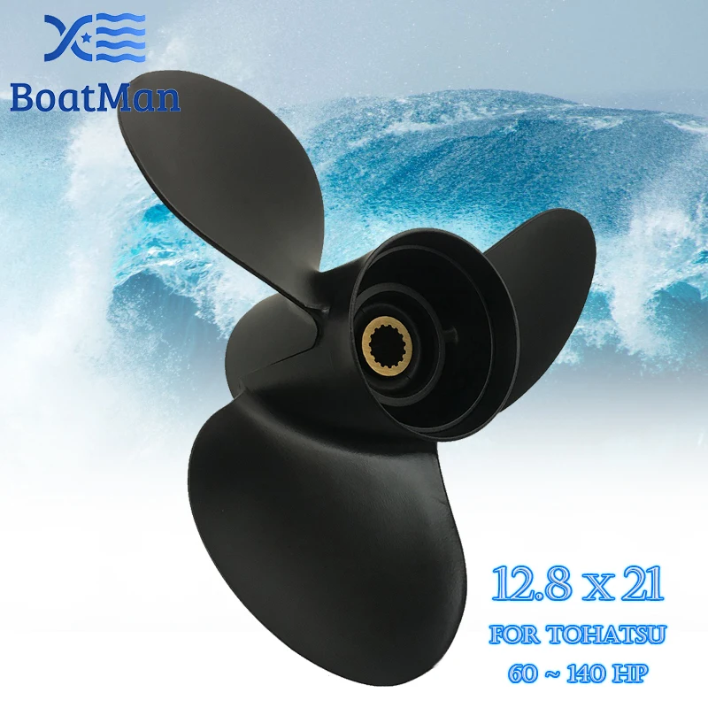 

BoatMan® Propeller 12.8x21 For Tohatsu Outboard Motor 60HP 75HP 90HP140HP Aluminum 15 Tooth Spline 3N4B64545-0 Boat Accessories