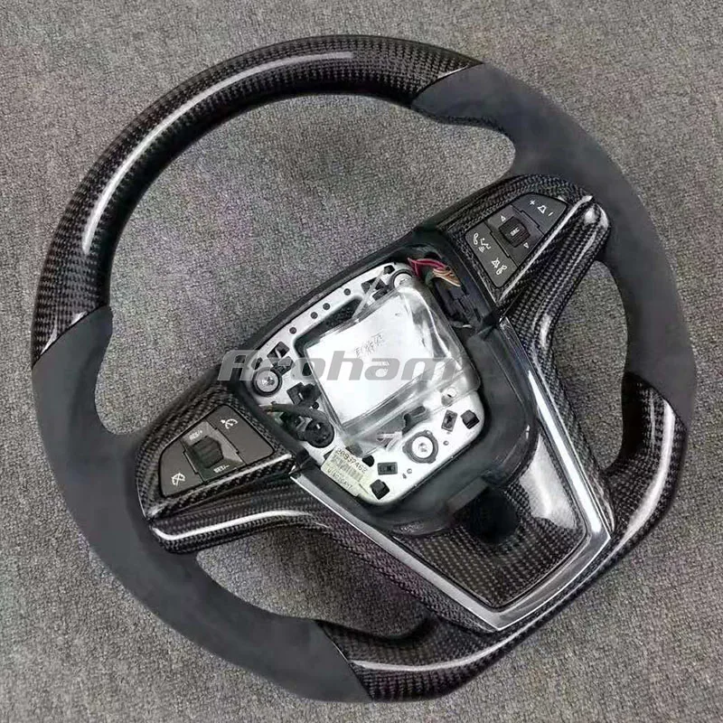 Customized Carbon Fiber Steering Wheel Suede Leather For Chevrolet Cruze Hatchback Sedan Malibu 2009 2010 2011 2012 2013...