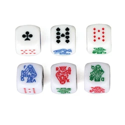 10/20/50 Stks/partij Acryl Snijwerk Dobbelstenen Tand Geel Wit #16 Ronde Hoek Poker Dobbelstenen Voor Pokerkaart Leuk Familie Pub Spel 16Mm
