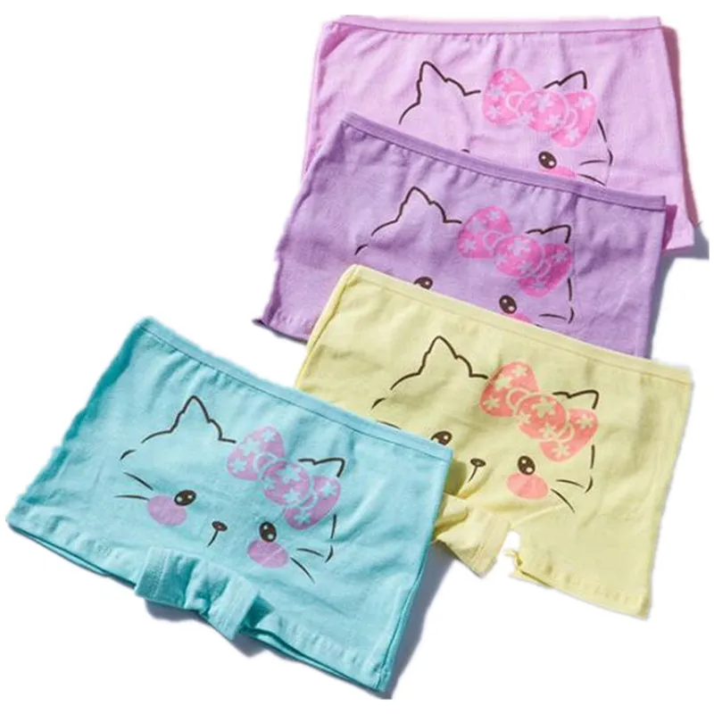 

12pcs Girls Quality Boxers Children Cotton Underwear Bright Printing Briefs Kids Short Panties Girl Underpants Size 2T-10T