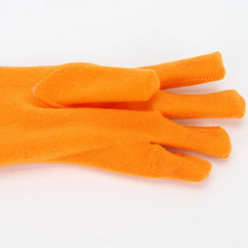 Guantes largos de látex con forro de terciopelo para el hogar, manoplas de goma con preservación del calor, de silicona, 1 par