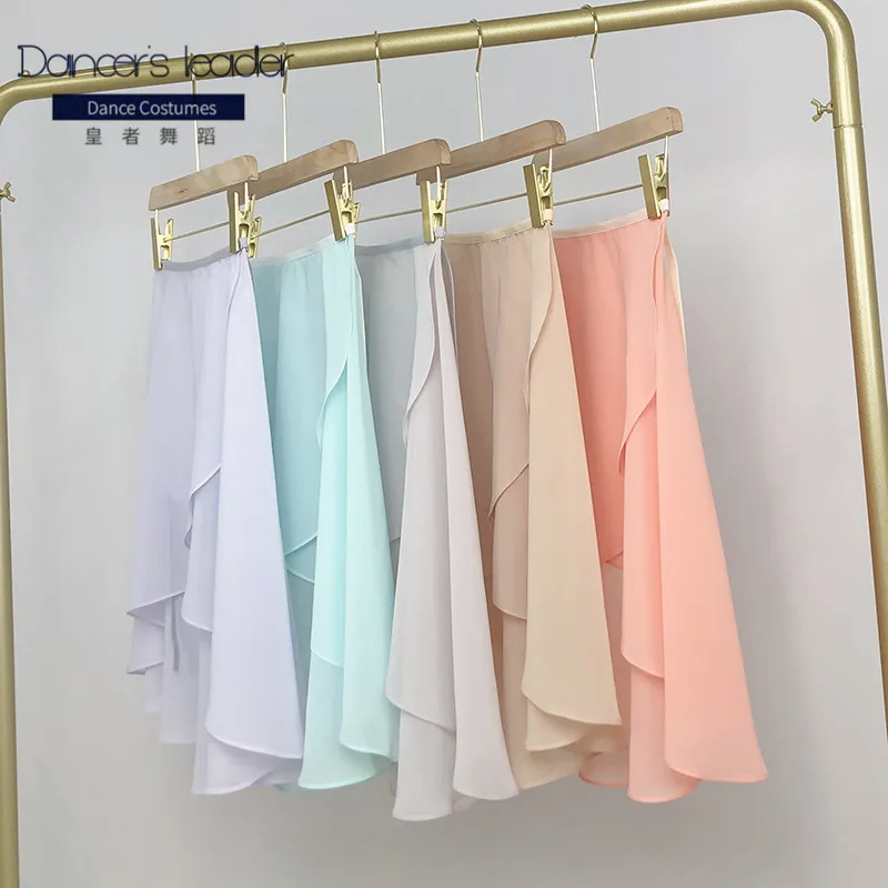 

Балетная короткая юбка, длинная юбка на шнуровке, шифоновая женская танцевальная юбка, гимнастическая тренировочная юбка, балетная лирическая юбка для взрослых