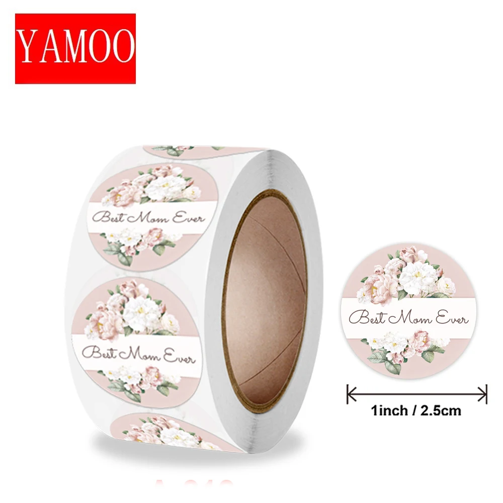 Moederdag Dank U Boeket Dank U Sticker Sticker Verpakking Label En 1 Inch Ronde Label Sticker Cadeaupapier plakboek