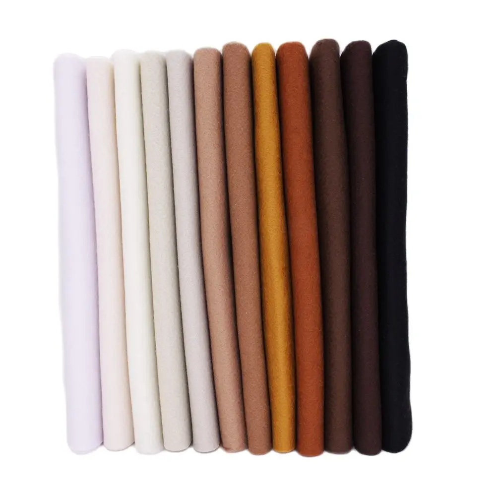 Polyester Non-Woven Felt Fabric DIY Sewing Material For Toys Dolls Ornaments Cloth White Black Brown 12 Pcs/Lot 25cmx28cm