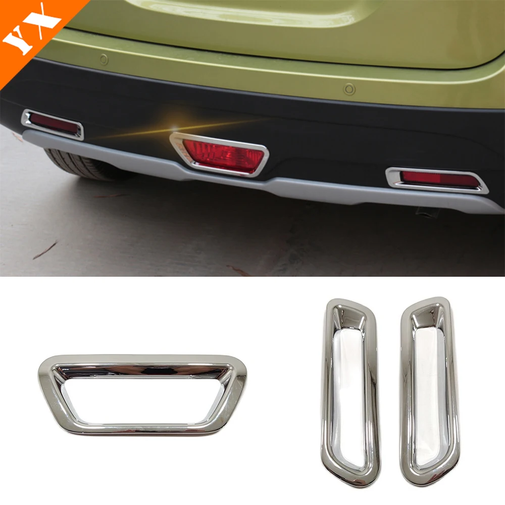 For Suzuki SX4 S-cross Crossover 2014-2021 ABS Chrome Car Rear Fog Lampshade Brake Light Frame Cover Trim Sticker Car Accessorie