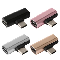 Type-C Dual Female Plug Converter for Samsung S10 S9 Huawei Mate20 2 in 1 Splitter Audio Charging Adapter Cellphone Accesories